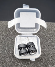 Load image into Gallery viewer, 1:64 10 Spoke Silver Alloy Wheel Set with Rubber Tyres - Hot Wheels, Matchbox