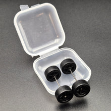 Load image into Gallery viewer, 1:64 5 Spoke Black Wheel Set with Slick Rubber Tyres - Hot Wheels, Matchbox