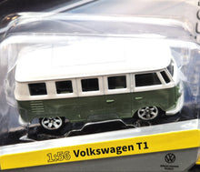 Load image into Gallery viewer, Explorafind 1966 Volkswagen T1 Olive Green/White 1:56 Die Cast Van New