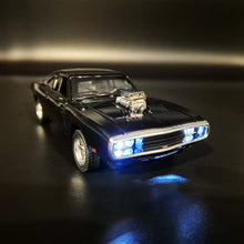 Load image into Gallery viewer, Explorafind 1969 Dodge Charger 500 Black 1:32 Die Cast Car