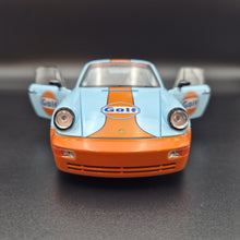 Load image into Gallery viewer, Explorafind 1994 Porsche 964 Turbo Carrera RS Gulf Blue 1:24 Die Cast Car