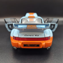 Load image into Gallery viewer, Explorafind 1994 Porsche 964 Turbo Carrera RS Gulf Blue 1:24 Die Cast Car