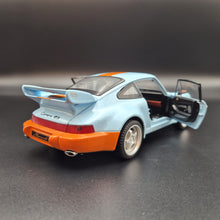 Load image into Gallery viewer, Explorafind 1994 Porsche 964 Turbo Carrera RS Gulf Blue 1:24 Die Cast Car