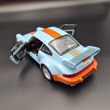 Load image into Gallery viewer, Explorafind 1994 Porsche 964 Turbo Carrera RS Gulf Blue 1:24 Die Cast Car
