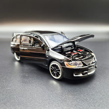 Load image into Gallery viewer, Explorafind 2007 Mitsubishi EVO IX Black 1:32 Die Cast Car