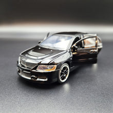 Load image into Gallery viewer, Explorafind 2007 Mitsubishi EVO IX Black 1:32 Die Cast Car