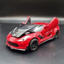 Load image into Gallery viewer, Explorafind 2016 Chevrolet Corvette Z06 C7.R Red 1:32 Die Cast Car