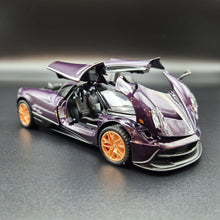 Load image into Gallery viewer, Explorafind 2018 Pagani Huayra Purple 1:32 Die Cast Car