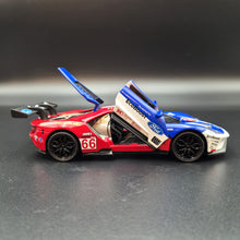 Load image into Gallery viewer, Explorafind 2019 Ford GT Race Car #66 Blue/Red 1:32 Diecast 24 Hours of Le Mans Race Car