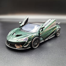 Load image into Gallery viewer, Explorafind 2019 McLaren 570S GT4 Dark Green 1:32 Die Cast Car