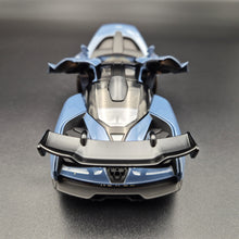 Load image into Gallery viewer, Explorafind 2019 McLaren Senna Blue/Grey 1:32 Die Cast Car
