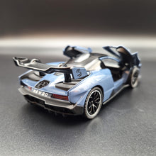 Load image into Gallery viewer, Explorafind 2019 McLaren Senna Blue/Grey 1:32 Die Cast Car