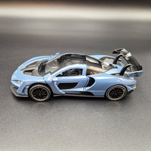 Load image into Gallery viewer, Explorafind 2019 McLaren Senna Blue/Grey 1:32 Die Cast Car