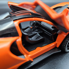 Load image into Gallery viewer, Explorafind 2019 McLaren Senna Orange 1:32 Die Cast Car