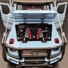 Load image into Gallery viewer, Explorafind 2019 Mercedes-Benz G550 4x4 Squared Sky Blue 1:24 Die Cast SUV