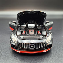 Load image into Gallery viewer, Explorafind 2019 Mercedes-Benz GT Black/Red 1:32 Die Cast Car