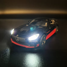 Load image into Gallery viewer, Explorafind 2019 Mercedes-Benz GT Black/Red 1:32 Die Cast Car