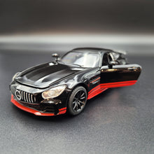 Load image into Gallery viewer, Explorafind 2019 Mercedes-Benz GT Black/Red 1:32 Die Cast Car