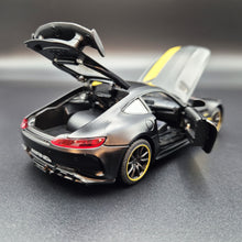 Load image into Gallery viewer, Explorafind 2019 Mercedes-Benz GT Satin Black 1:32 Die Cast Car