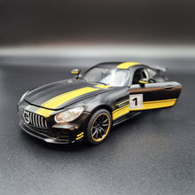 Load image into Gallery viewer, Explorafind 2019 Mercedes-Benz GT Satin Black 1:32 Die Cast Car