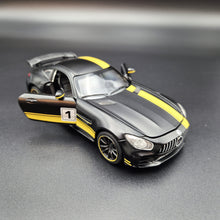 Load image into Gallery viewer, Explorafind 2019 Mercedes-Benz GT Satin Black 1:32 Die Cast Car