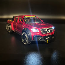 Load image into Gallery viewer, Explorafind 2019 Mercedes-Benz X-Class 6x6 Pickup Red 1:32 Die Cast Pickup