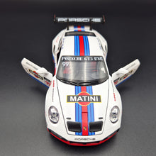 Load image into Gallery viewer, Explorafind 2019 Porsche 911 GT3 RSR White/Blue 1:32 Die Cast Car