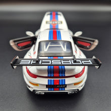 Load image into Gallery viewer, Explorafind 2019 Porsche 911 GT3 RSR White/Blue 1:32 Die Cast Car