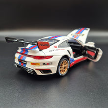 Load image into Gallery viewer, Explorafind 2019 Porsche 911 GT3 RSR White/Blue 1:32 Die Cast Car