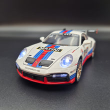 Load image into Gallery viewer, Explorafind 2019 Porsche 911 GT3 RSR White/Blue 1:32 Die Cast Car