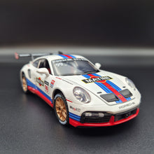 Load image into Gallery viewer, Explorafind 2019 Porsche 911 GT3 RSR White/Blue 1:32 Die Cast Car