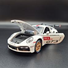 Load image into Gallery viewer, Explorafind 2019 Porsche 911 GT3 RSR White/Grey 1:32 Die Cast Car