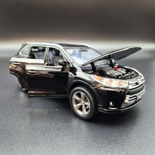 Load image into Gallery viewer, Explorafind 2019 Toyota Highlander Black 1:32 Die Cast Car