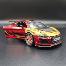 Load image into Gallery viewer, Explorafind 2020 Audi R8 V10 Red/Gold 1:24 Die Cast Car