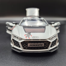 Load image into Gallery viewer, Explorafind 2020 Audi R8 V10 Matte Light Grey 1:24 Die Cast Car