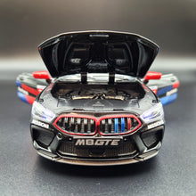 Load image into Gallery viewer, Explorafind 2020 BMW M8 GTE Black 1:24 Die Cast Car