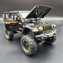 Load image into Gallery viewer, Explorafind 2020 Jeep Wrangler Rubicon Black 1:20 Die Cast Car
