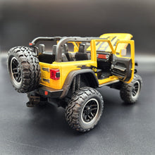 Load image into Gallery viewer, Explorafind 2020 Jeep Wrangler Rubicon Yellow 1:20 Die Cast Car