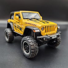 Load image into Gallery viewer, Explorafind 2020 Jeep Wrangler Rubicon Yellow 1:20 Die Cast Car