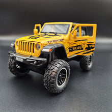 Load image into Gallery viewer, Explorafind 2020 Jeep Wrangler Rubicon Yellow 1:20 Die Cast Car