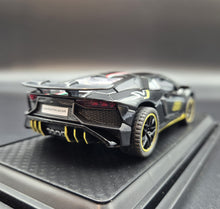 Load image into Gallery viewer, Explorafind 2021 Lamborghini Aventador SVJ LP780-4 Black 1:32 Die Cast Car