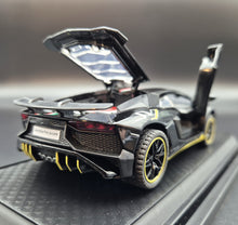 Load image into Gallery viewer, Explorafind 2021 Lamborghini Aventador SVJ LP780-4 Black 1:32 Die Cast Car