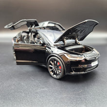 Load image into Gallery viewer, Explorafind 2020 Tesla Model X Black 1:24 Die Cast Car