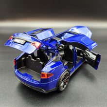 Load image into Gallery viewer, Explorafind 2020 Tesla Model X Blue 1:24 Die Cast Car