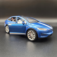Load image into Gallery viewer, Explorafind 2020 Tesla Model X Metallic Blue 1:24 Die Cast Car