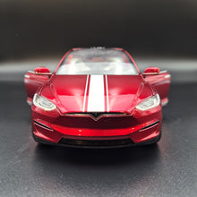 Load image into Gallery viewer, Explorafind 2020 Tesla Model X Metallic Red 1:24 Die Cast Car