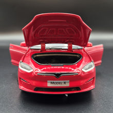 Load image into Gallery viewer, Explorafind 2020 Tesla Model X Red 1:24 Die Cast Car