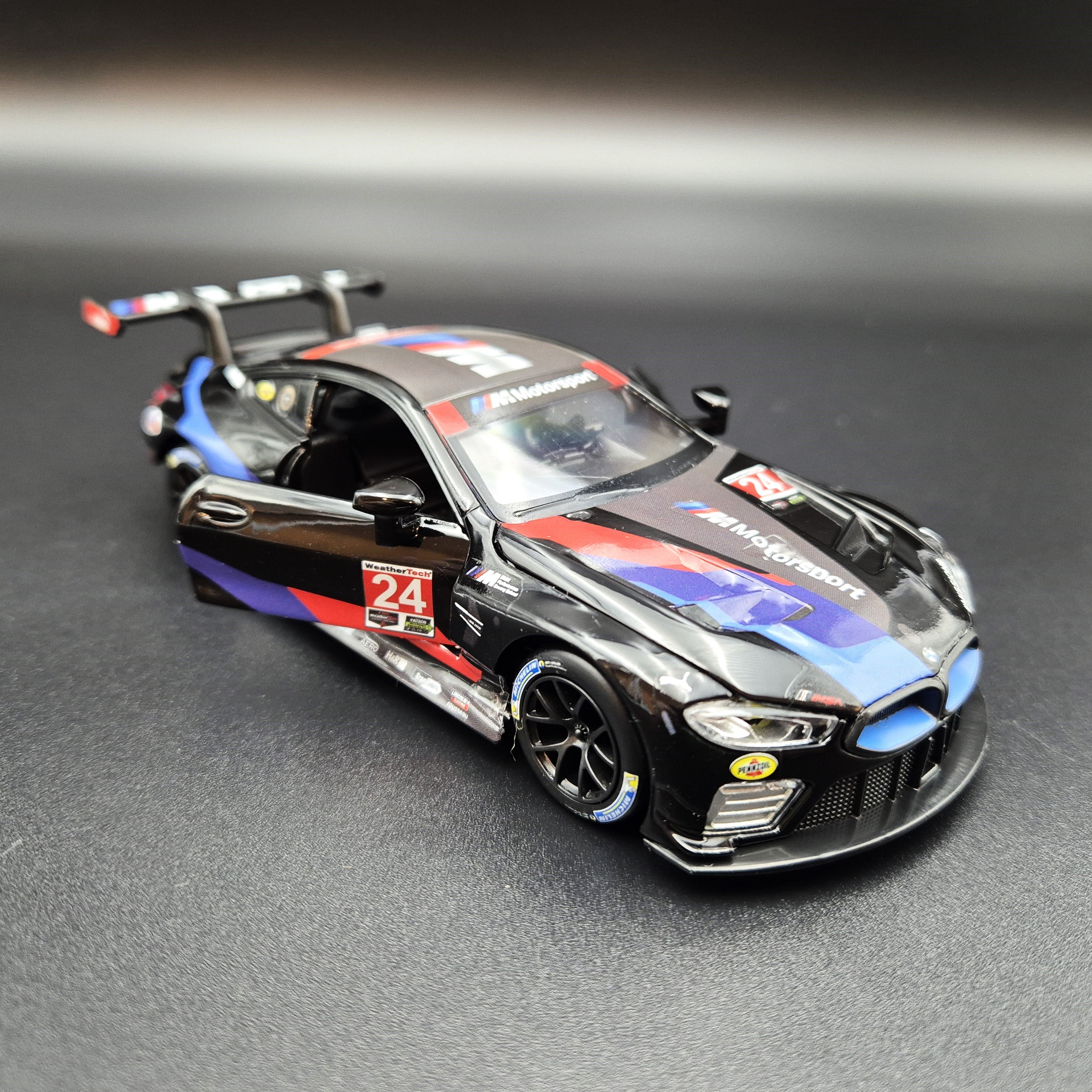 Explorafind 2021 BMW M8 GTE #25 IMSA Sports Car Championship Black 1:3