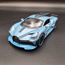 Load image into Gallery viewer, Explorafind 2021 Bugatti Divo Satin Blue 1:32 Die Cast Car