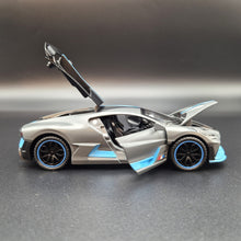 Load image into Gallery viewer, Explorafind 2021 Bugatti Divo Satin Grey 1:32 Die Cast Car
